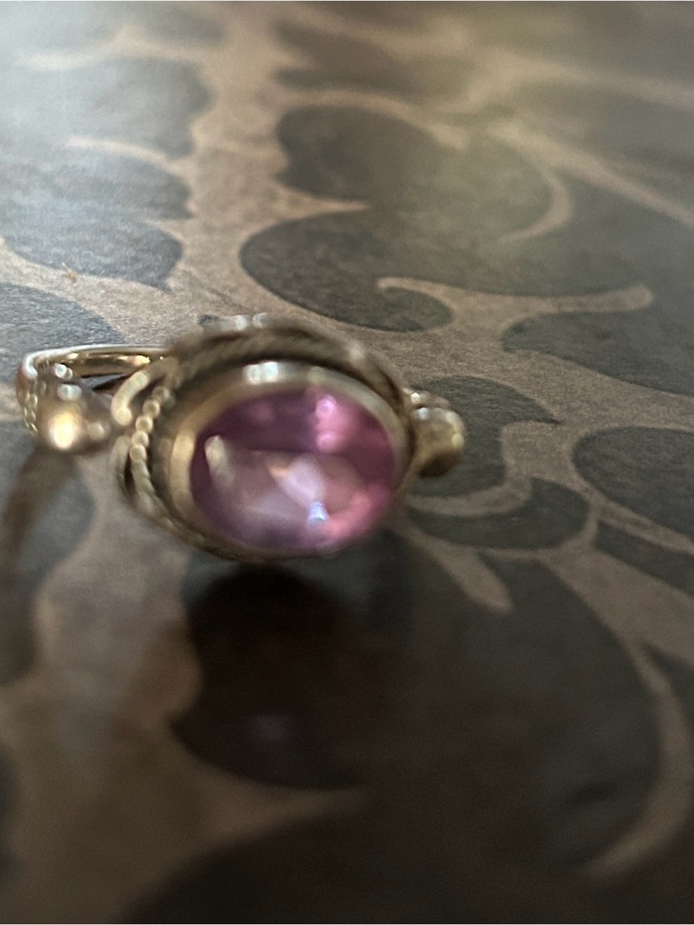 925 Silver Ring with Faceted Amethyst Gemstone